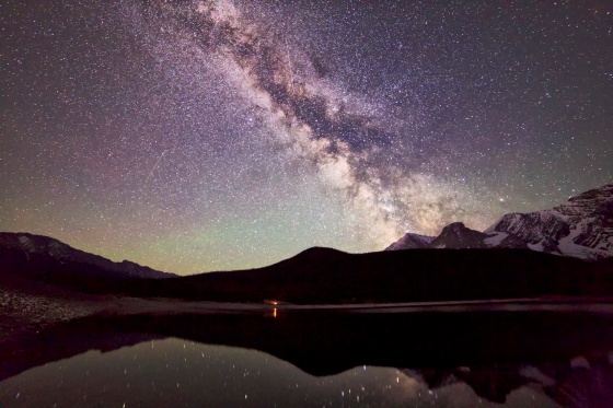 Milky Way, Upper Kananaskis Lake, night June 5 2016, stars
